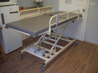 Mobile change table with optional drop down sides in up position